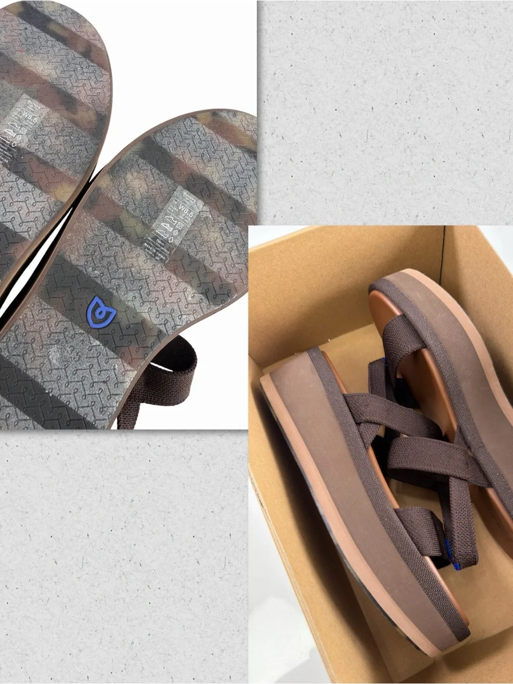 Rothy's Brown Platform Sandals